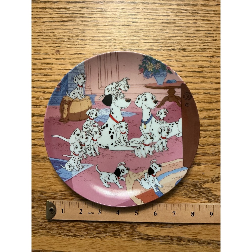 Disney 101 Dalmatians Watch Dogs Bradford Exchange Collector Plate 1993 Vintage